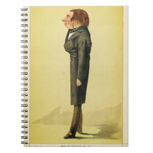 Cuaderno John Ruskin (1819-1900), caricatura por Cecioni
