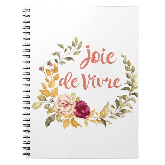 Cuaderno Joie de Vivre French Saying (Frente)