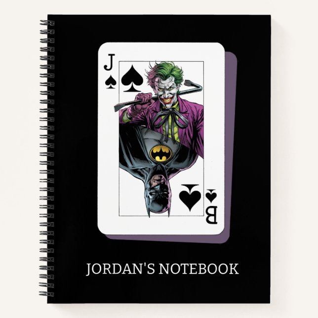 Cuaderno Joker and Batman Spade Playing Card Illustration (Anverso)