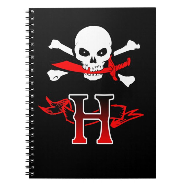Cuaderno Jolly Roger H Monograma Inicial (Frente)