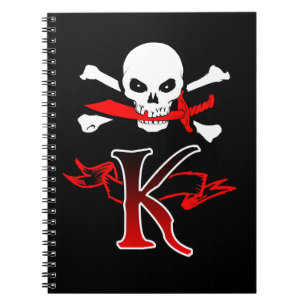 Cuaderno Jolly Roger K Monograma Inicial