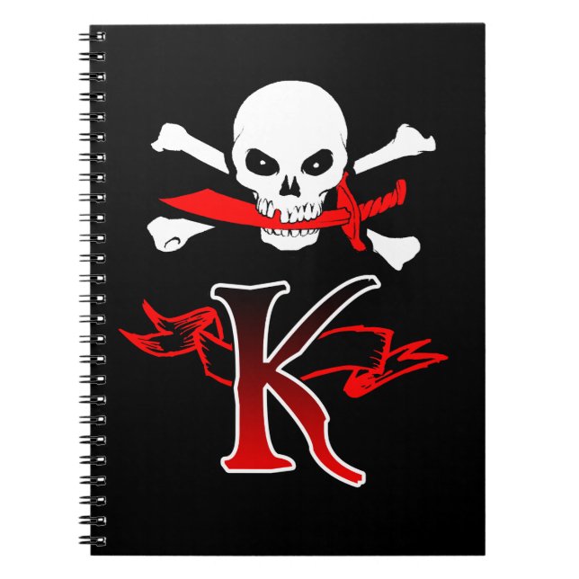 Cuaderno Jolly Roger K Monograma Inicial (Frente)