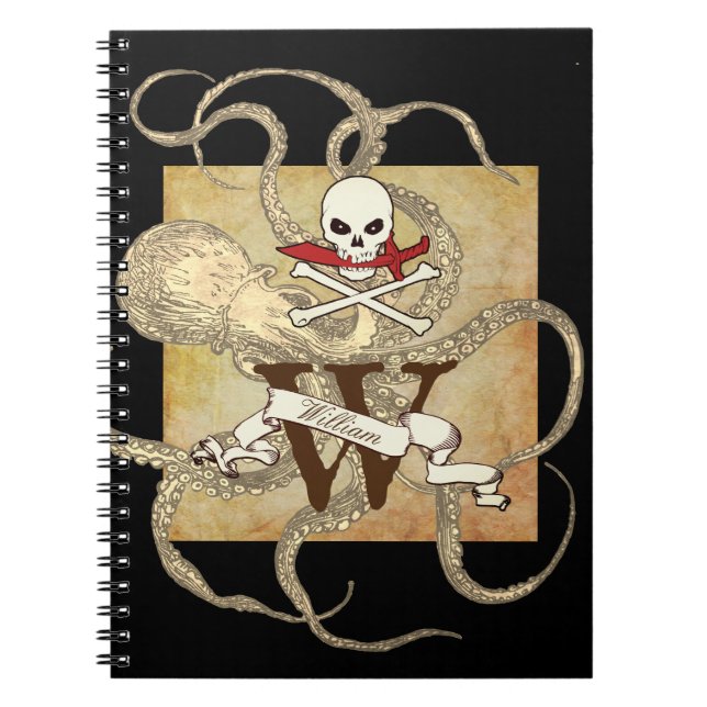 Cuaderno Jolly Roger Monogram Inicial (Frente)