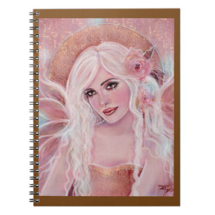 Cuaderno Jophiel angel, arte navideño por Renee Lavoie