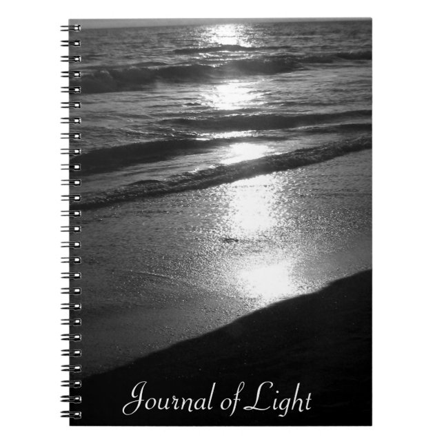 Cuaderno Journal of Light BW Ocean Sunset (Frente)