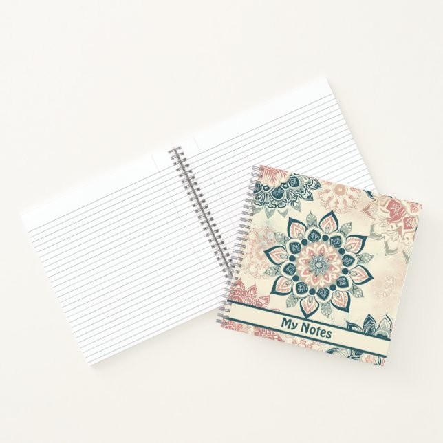 Cuaderno JOURNAL Pastel Mandala portátil personalizado (Interior)