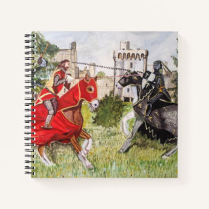 Cuaderno Joust medieval frente al castillo
