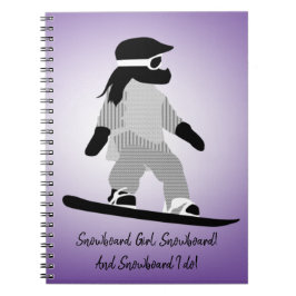 Cuaderno Jóven Chica Snowboarder