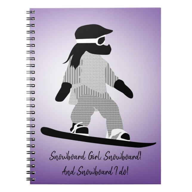 Cuaderno Jóven Chica Snowboarder (Frente)