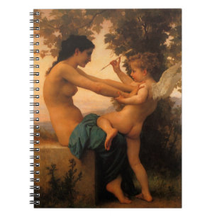 Cuaderno Joven defendiendo a sí misma contra Cupido de Boug