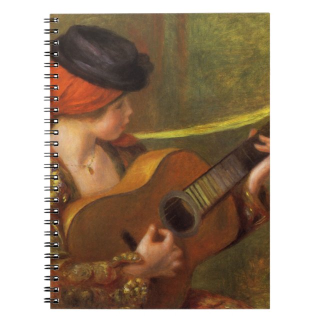 Cuaderno Joven española con una guitarra de Pierre Renoir (Frente)