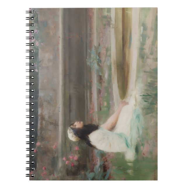Cuaderno Joven muchacha junto a una piscina (de Herbert Dra (Frente)