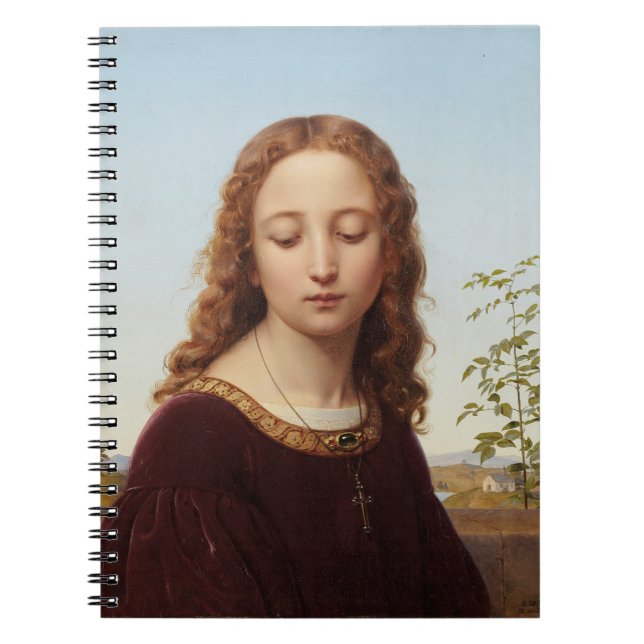 Cuaderno Joven retrato Ernst Deger pintando cuadros de arte (Frente)