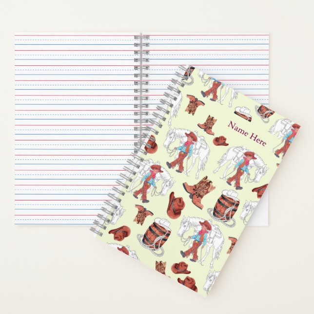 Cuaderno Joven vaquero y caballo (Interior)