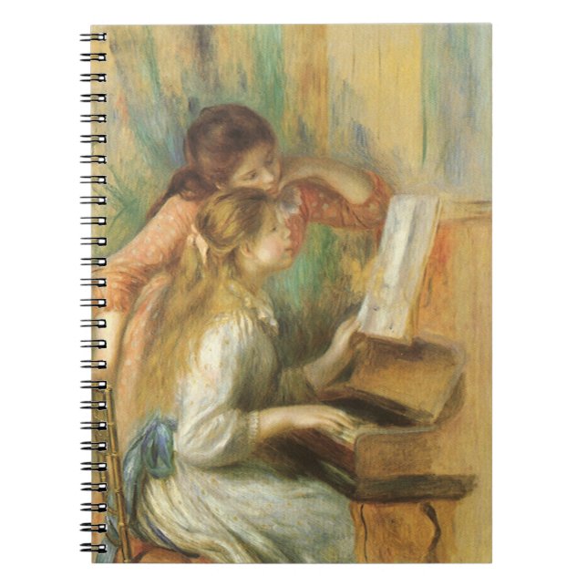 Cuaderno Jóvenes Chicas en Piano por Pierre Renoir (Frente)
