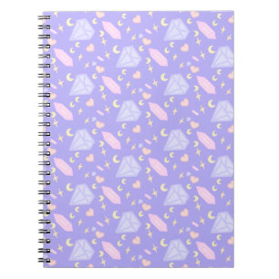 Cuaderno Joyas kawaii cristales lunas estrellas corazón Pa