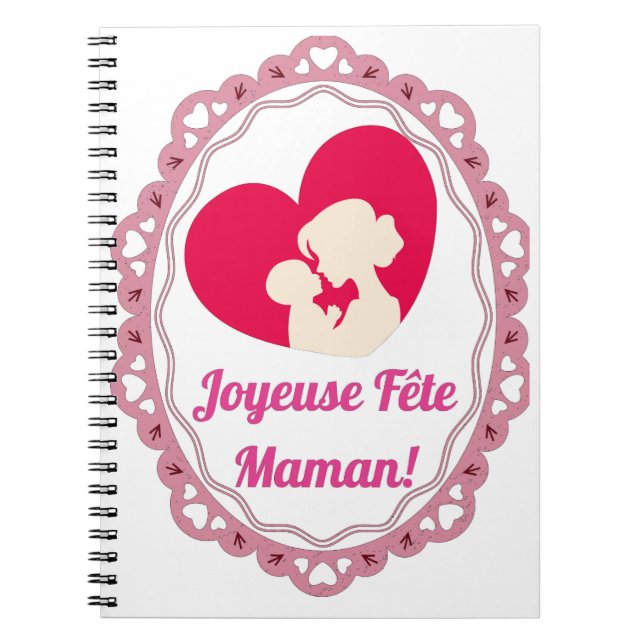 Cuaderno Joyeuse Fête Maman – Cadre Vintage  (Frente)