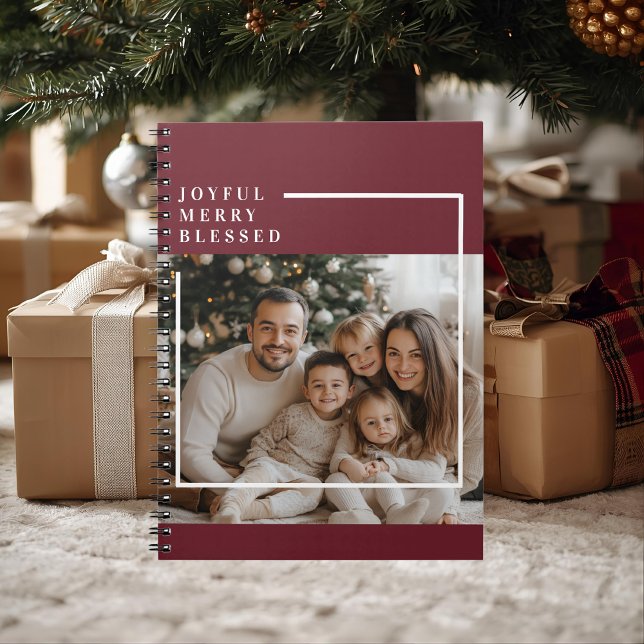 Cuaderno Joyful Merry Blessed Christmas Photo  (Subido por el creador)