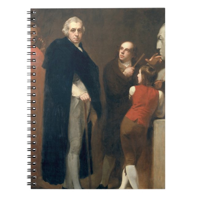 Cuaderno Juan Flaxman (1755-1826) que modela su busto de la (Frente)
