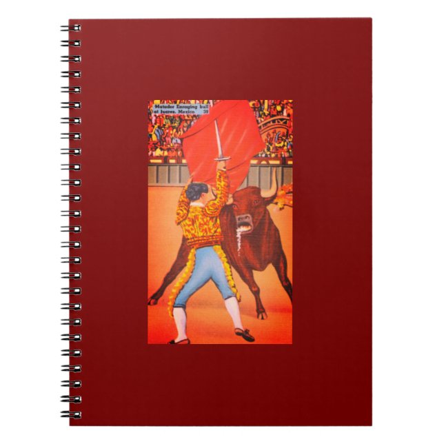 Cuaderno Juarez, MX Capa de Matador con Toro Cargando (Frente)
