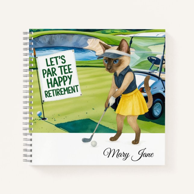 Cuaderno Jubilación de Golf temática para los amantes del g (Anverso)