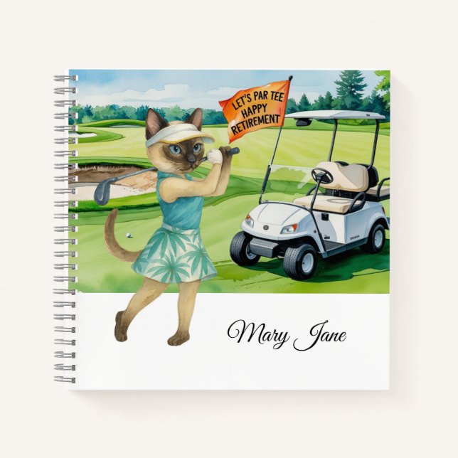 Cuaderno Jubilación de Golf temática para los amantes del g (Anverso)