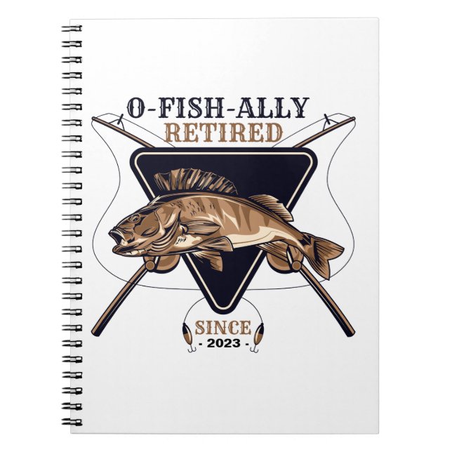 Cuaderno Jubilación divertida y retirada por pesca personal (Frente)