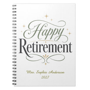 Cuaderno Jubilación Feliz Nombre Personalizado