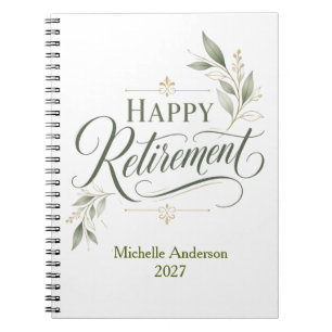 Cuaderno Jubilación Feliz Nombre Personalizado