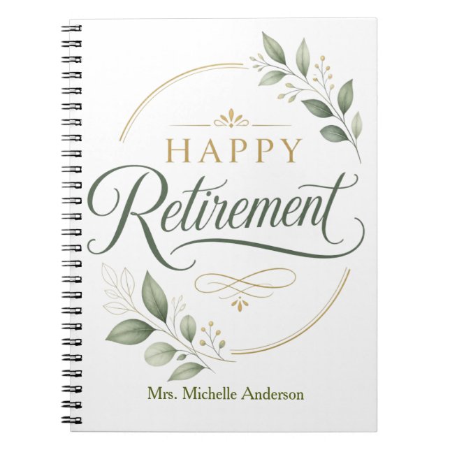 Cuaderno Jubilación Feliz Personalizada (Frente)
