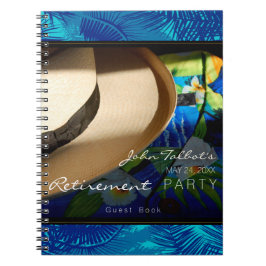 Cuaderno Jubilación tropical con invitado de palmas azules