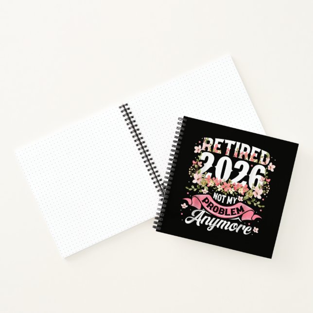 Cuaderno Jubilado 2026 Ya No Es Mi Problema Floral (Interior)