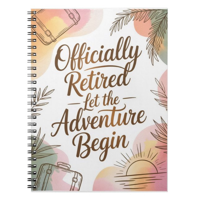 Cuaderno Jubilado Oficialmente – Que Comience la Aventura (Frente)
