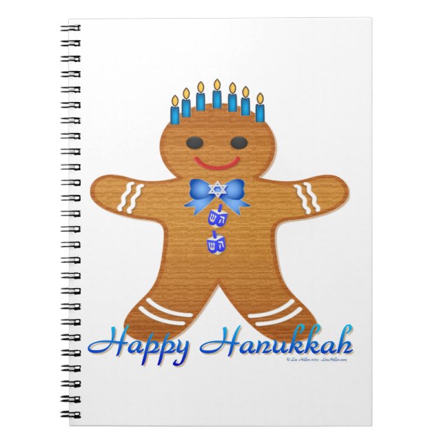 Cuaderno Judaica Hanukkah Gingerbread Man Menorah (Frente)