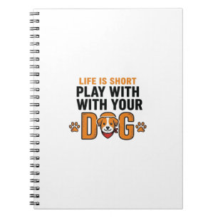 Cuaderno Juega Con Tu Perro Diseño De Grabado Antiguo Diver
