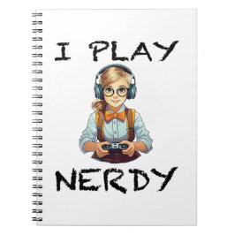 Cuaderno Juego al chica de los jugadores nerds