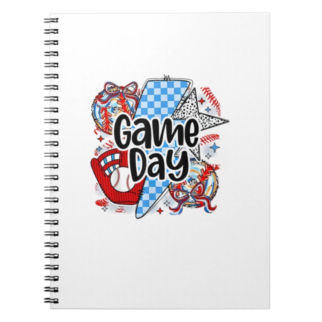 Cuaderno Juego de Béisbol Día Retro Esta Temporada De Contr (Frente)
