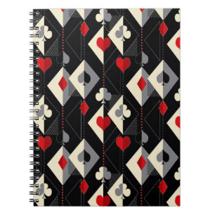 Cuaderno Juego de cartas en el póker.
