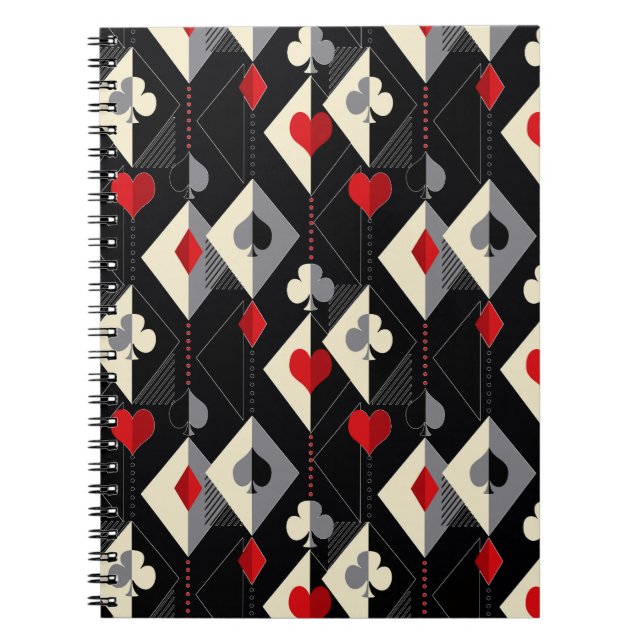 Cuaderno Juego de cartas en el póker. (Frente)
