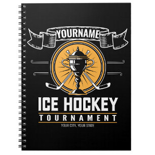Cuaderno Juego de equipo del jugador de trofeo de hockey so