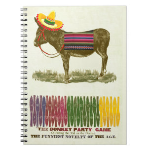 Cuaderno Juego de fiesta clásico Pin the Tail on the Donkey