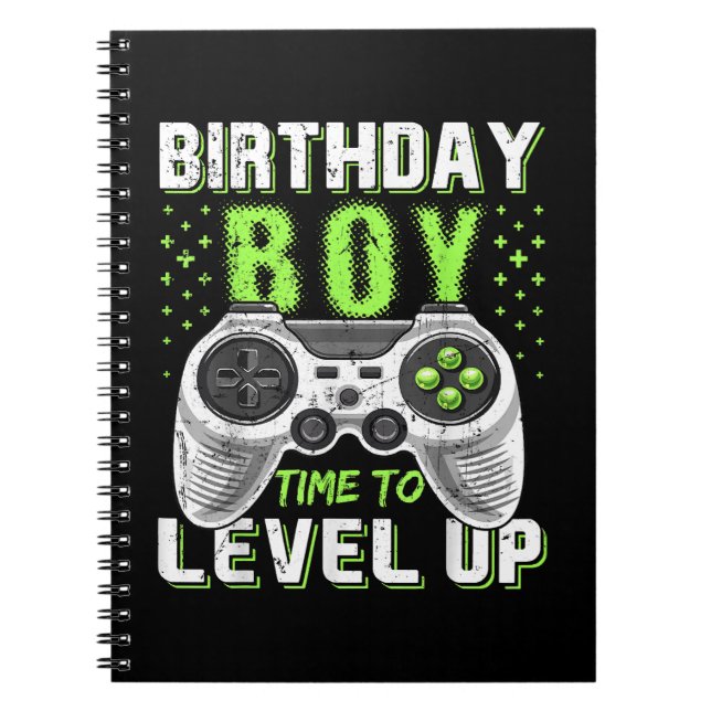 Cuaderno Juego de video Level Up Birday Boy (Frente)