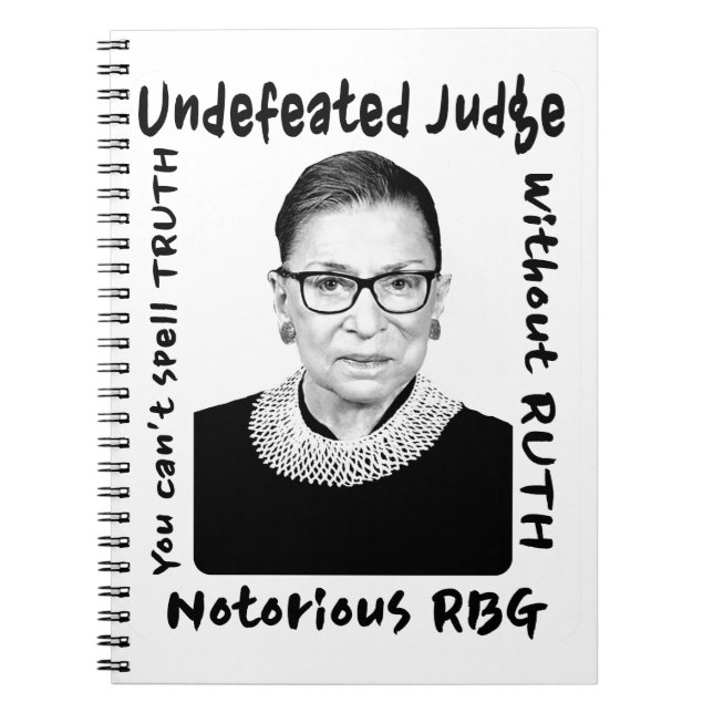 Cuaderno Juez invicta Notorious RBG (Frente)