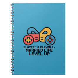 Cuaderno Jugador 1 y 2 Gamer Casado