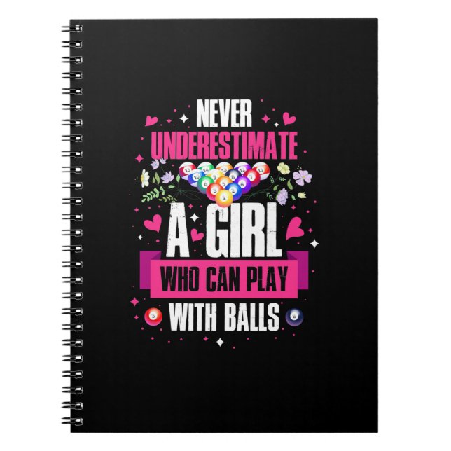 Cuaderno Jugador Billiards Este Chica Puede Jugar Billiards (Frente)