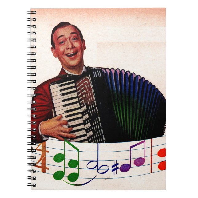 Cuaderno jugador de acordeón (Frente)