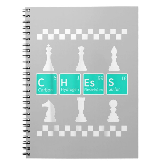Cuaderno Jugador de ajedrez Lover Mesa periódica Divertido  (Frente)