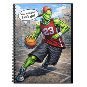 Cuaderno Jugador de Baloncesto Alien Urbano - Arte de Estil