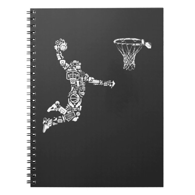 Cuaderno Jugador de baloncesto atleta Deportista de Arte (Frente)