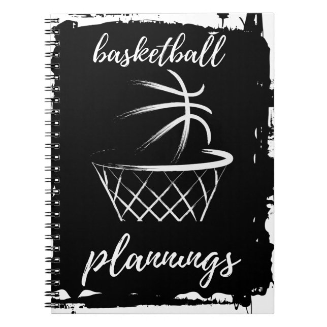 Cuaderno jugador de baloncesto / regalo de bloc de notas en (Frente)